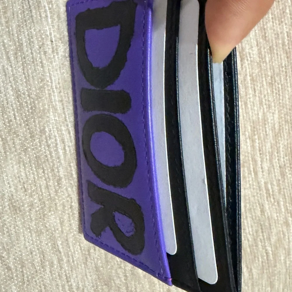 Miss Dior Purple and Fuscia pink Card Holder